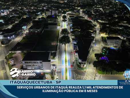 Serviços Urbanos de Itaquá realiza 1,1 mil atendimentos de iluminação pública em 8 meses