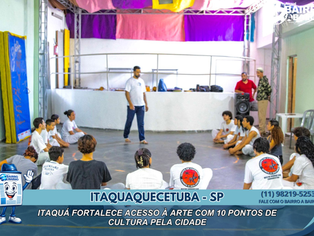 Itaquá fortalece acesso à arte e à cultura com rede de 10 Pontos de Cultura espalhados pela cidade