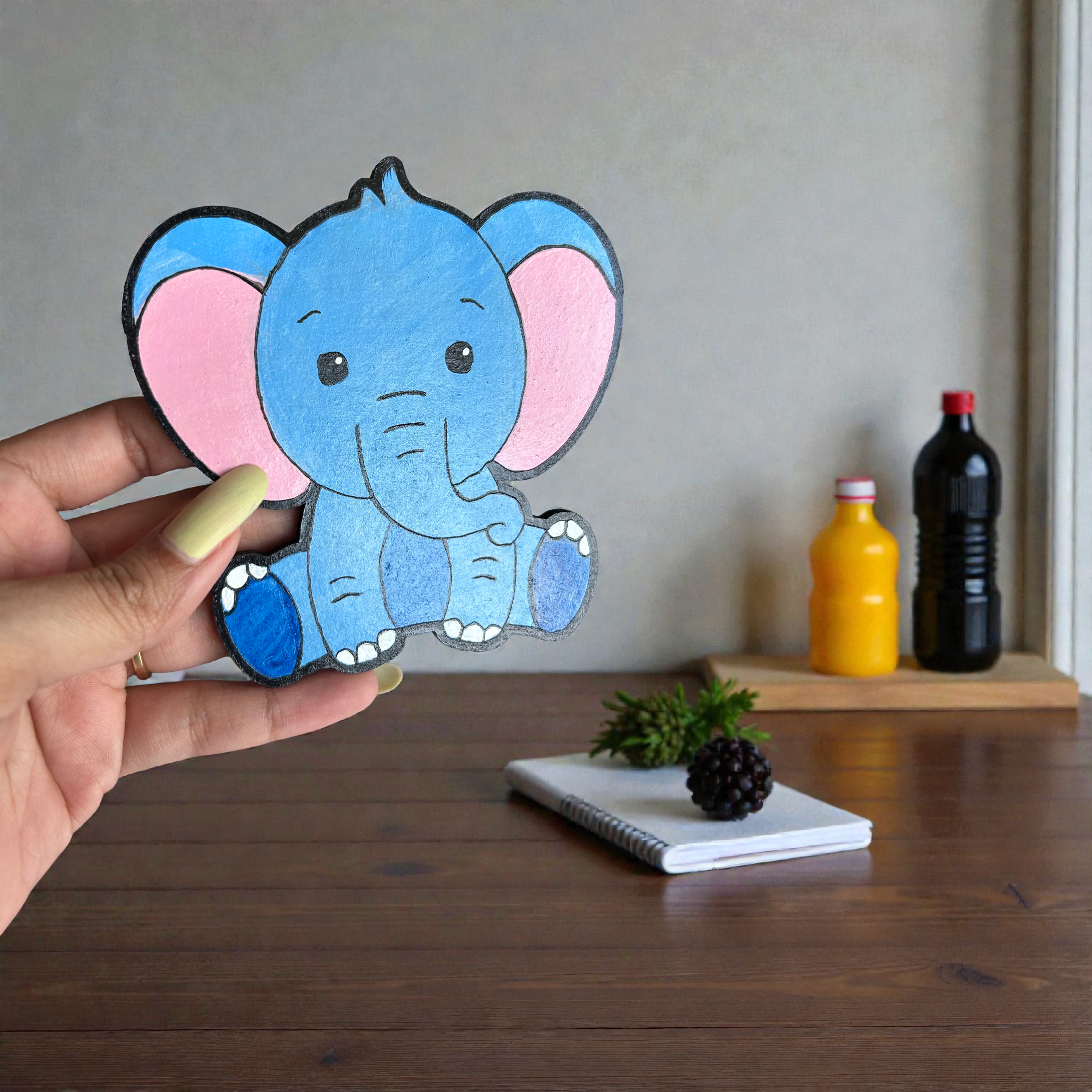 Handmade Elephant and fridge magnet 🐘