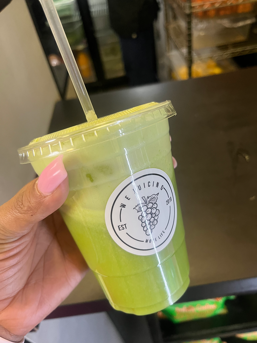 I got the Hangover juice with some Pineapple added. This medium gave me just the burst of energy I needed before I had my cup of coffee.