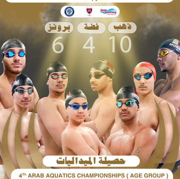 Our swimming team won first place in the Arab Championship for the open category in Morocco 2025