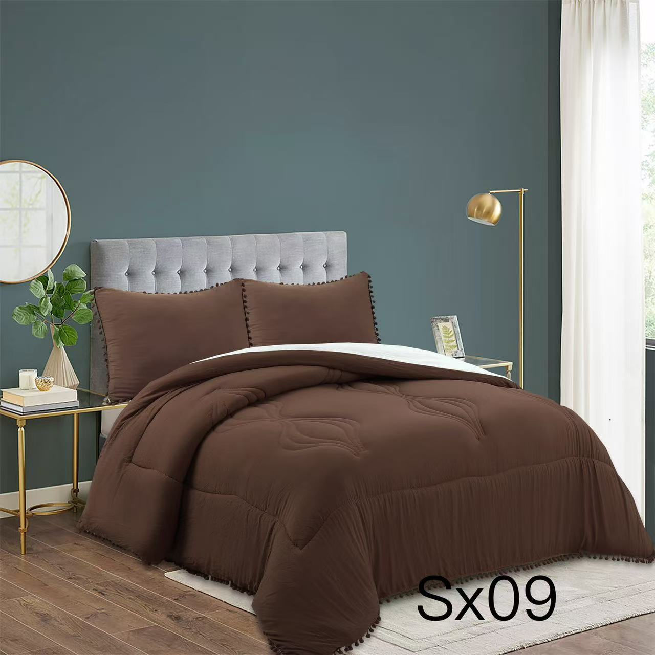 Algodon pompon grueso sx-cafe