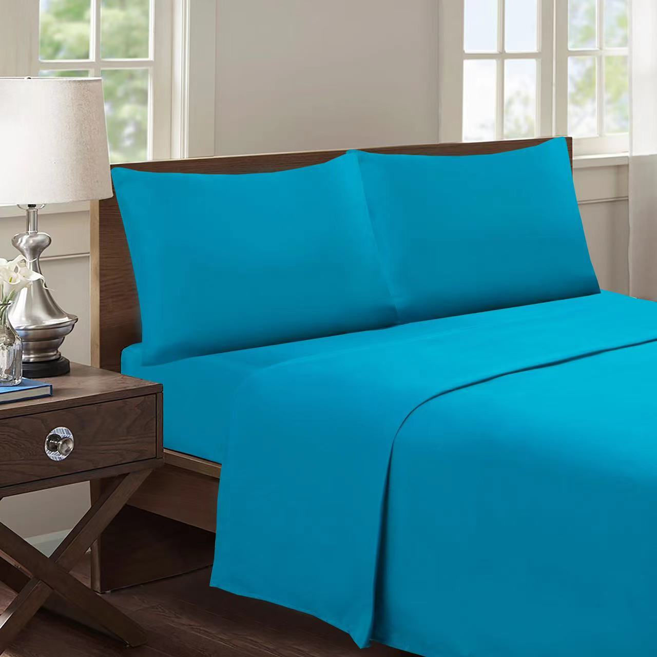 sabana tela 144hilos celeste