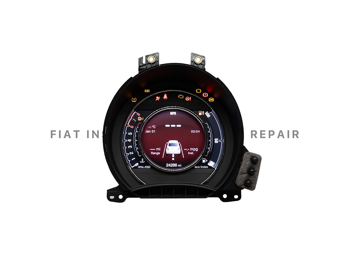 Fiat 500 Instrument Cluster Speedometer Repair Service (312) High_Line