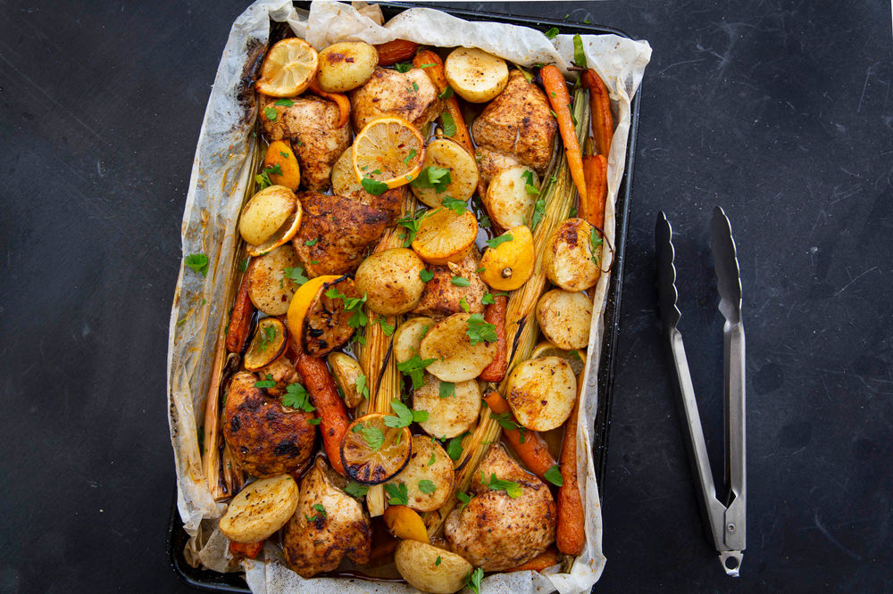 Moroccan Chicken Tray Bake