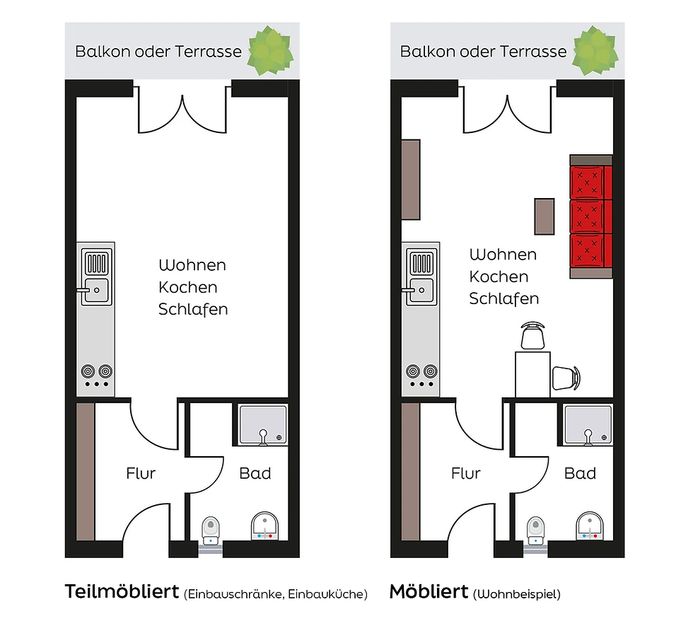 "COMFORT" Ein-Zimmer-Wohnung