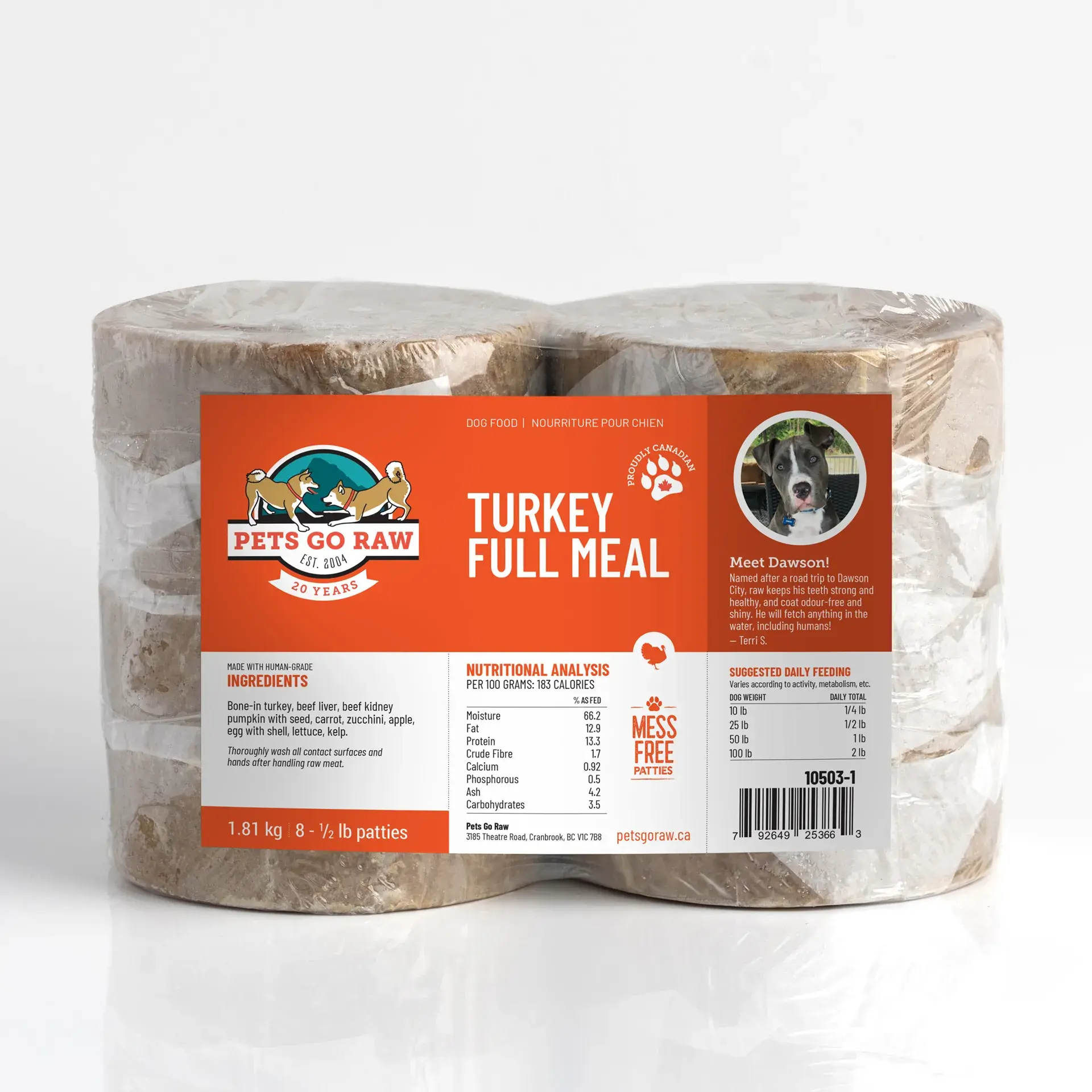 Pets Go Raw Turkey 24LB