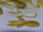 Gold glitter/white soft plastic fishing lures