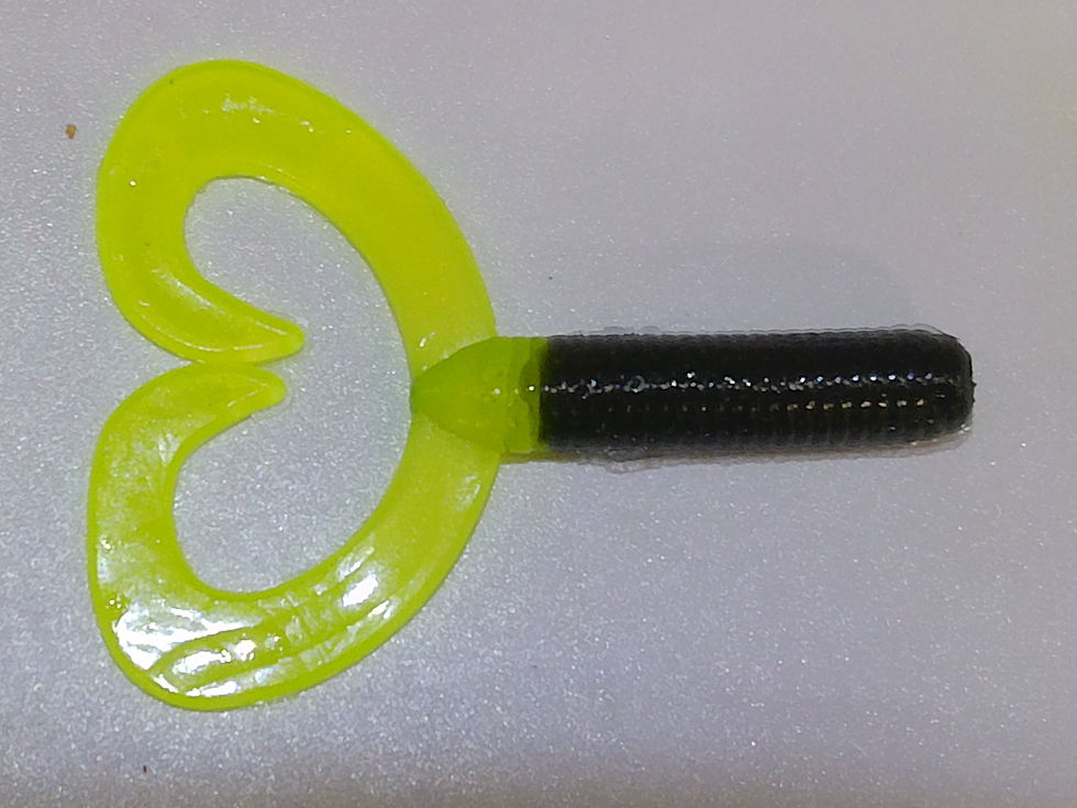 chartreuse and black crappie fishing baits
