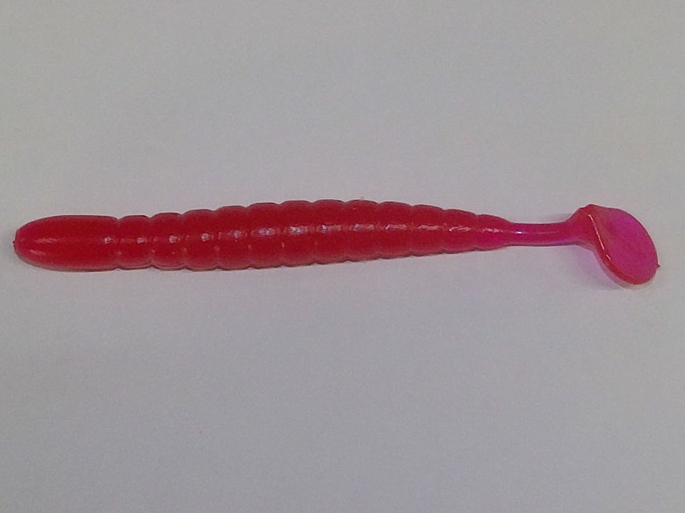 Red THUMP GRUB 3.5 inch swim bait