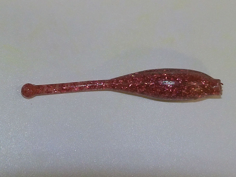 fishing lure with glitter inside