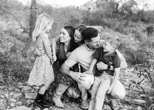 Joy and Love: Lifestyle Candid Family Portraits in the Scottsdale Desert