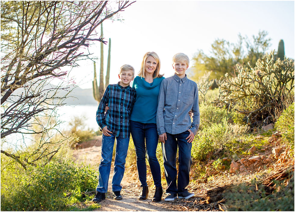 Lake Saguaro Family Portraits -Arizona Desert Photography Session