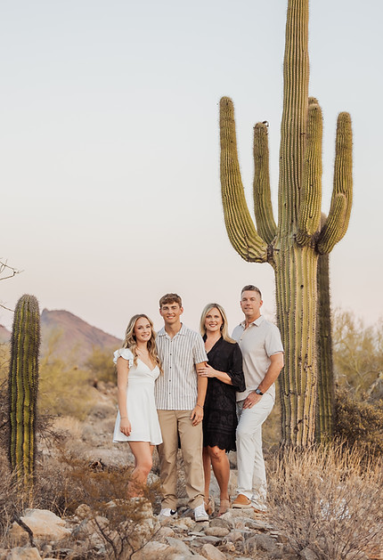 scottsdale photographer family photo desert at sunset