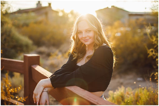 Three Tips for Getting Beautiful Senior Photos! AZ Sunset desert photoshoot with that golden glow