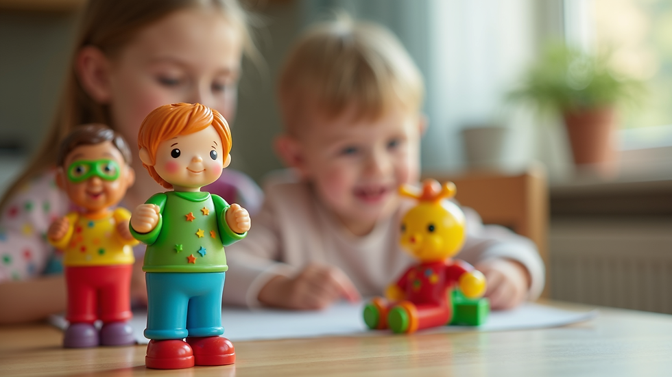 Close-up view of a colorful educational toy designed for children with developmental disabilities