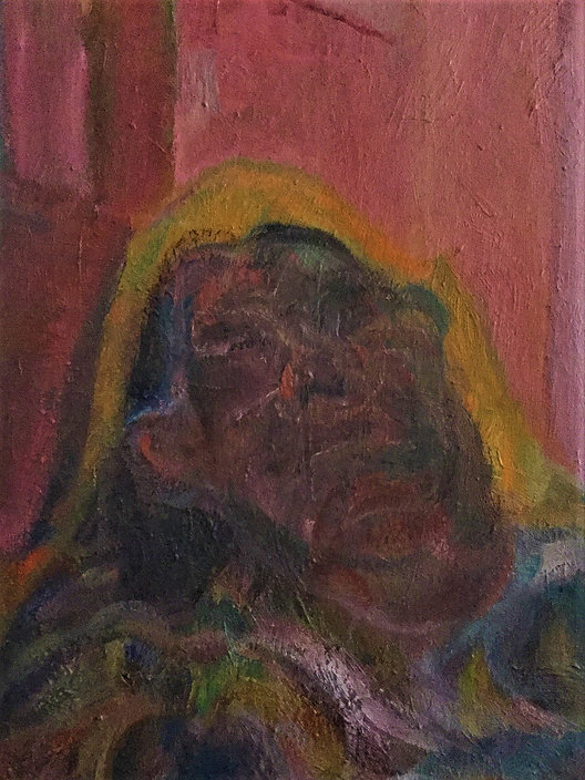 J Chuhan 'Figures in a Pink Room' 2016 o