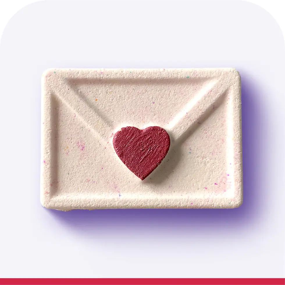 Thumbnail: Love letter bath bombs in “blackcurrant & pomegranate”