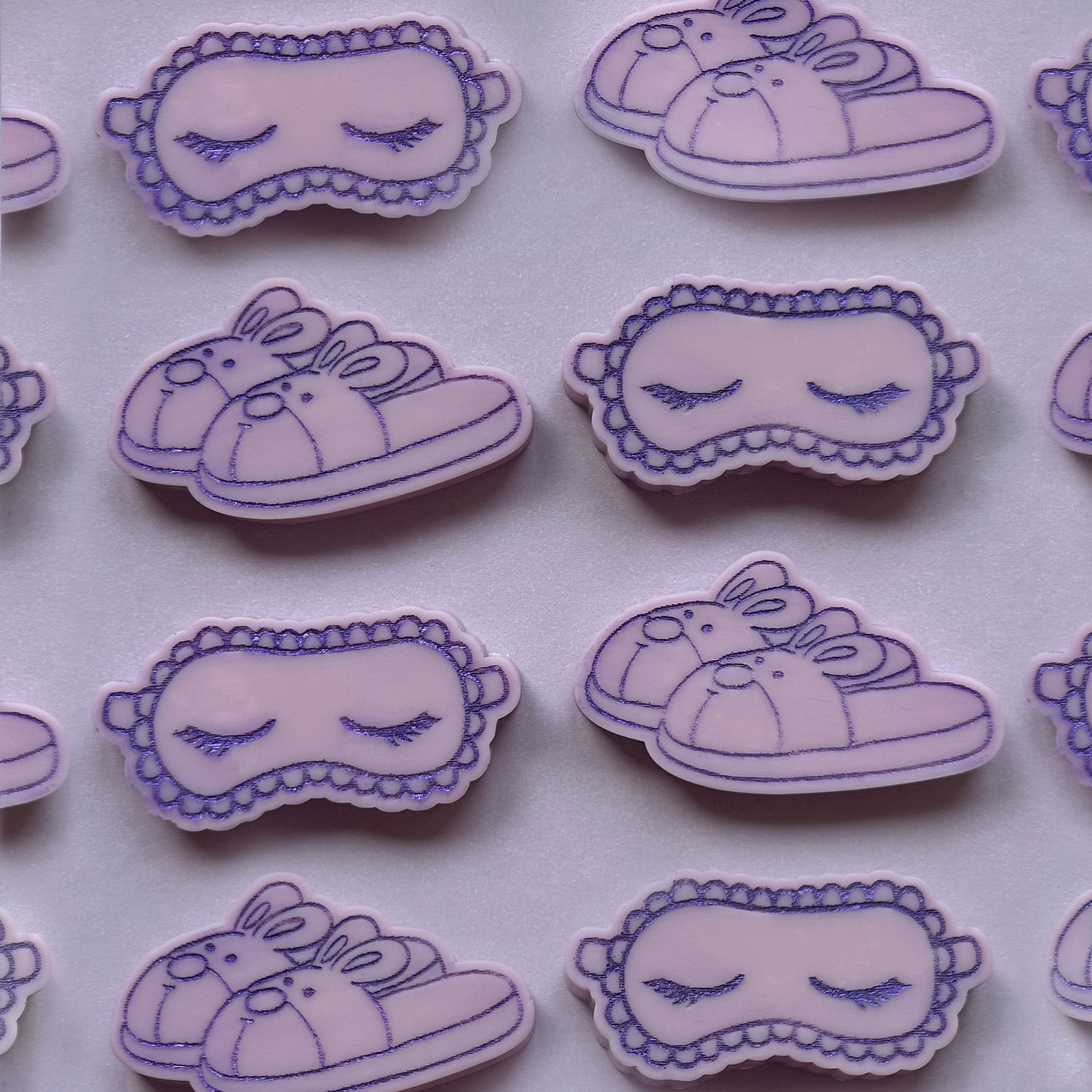 Slippers & sleep mask in “bedtime baby”