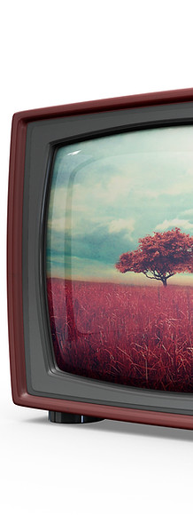 TV analógica remetendo ao passado