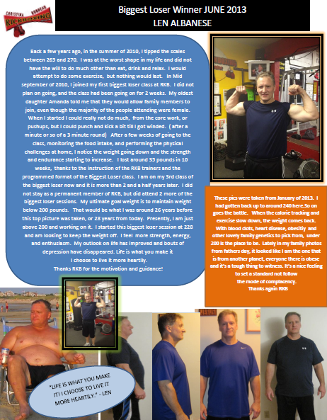Len Biggest Loser Winner Poster