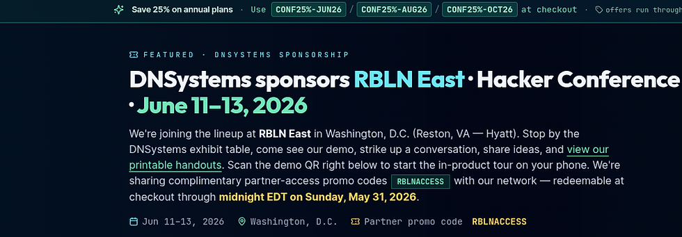 DNSystems sponsors RBLN East 2026 — what we're bringing to the table (29 May 2026)