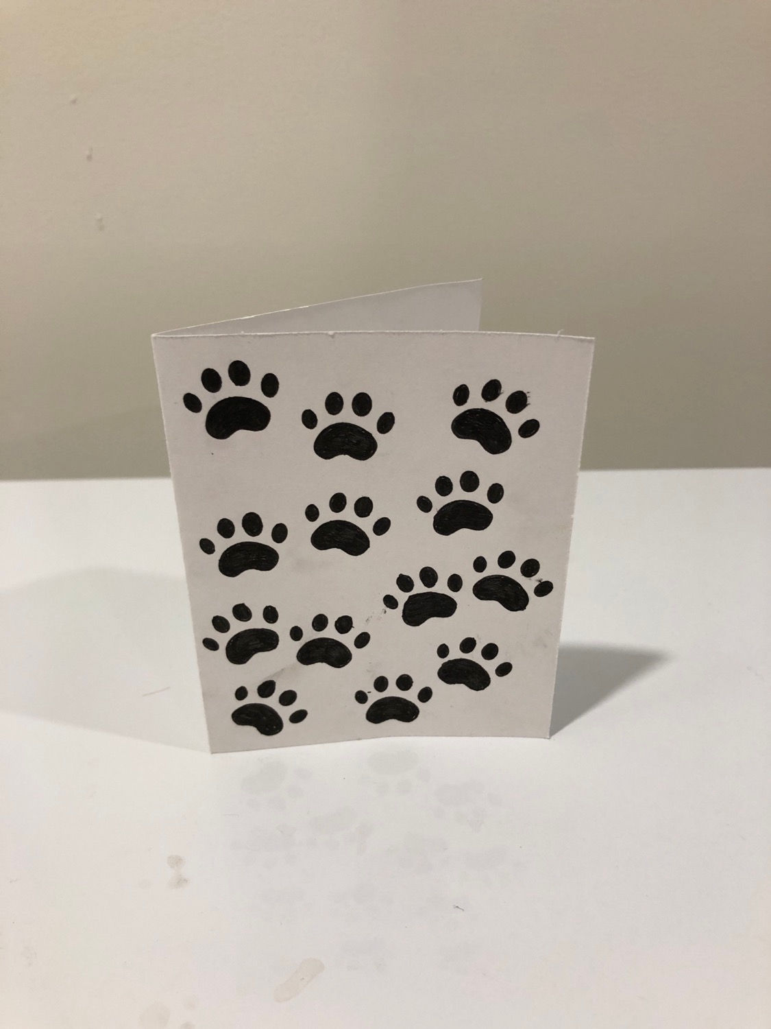 Paw Print Card 