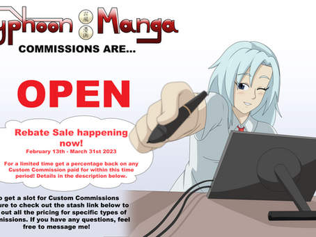 Custom Commissions are Open again - Launching a Rebate Sale!