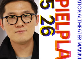 Left: Korean Tenor Sung Min Song, with black glasses / Richt: Program of the 25/26 season at Nationaltheater Mannheim