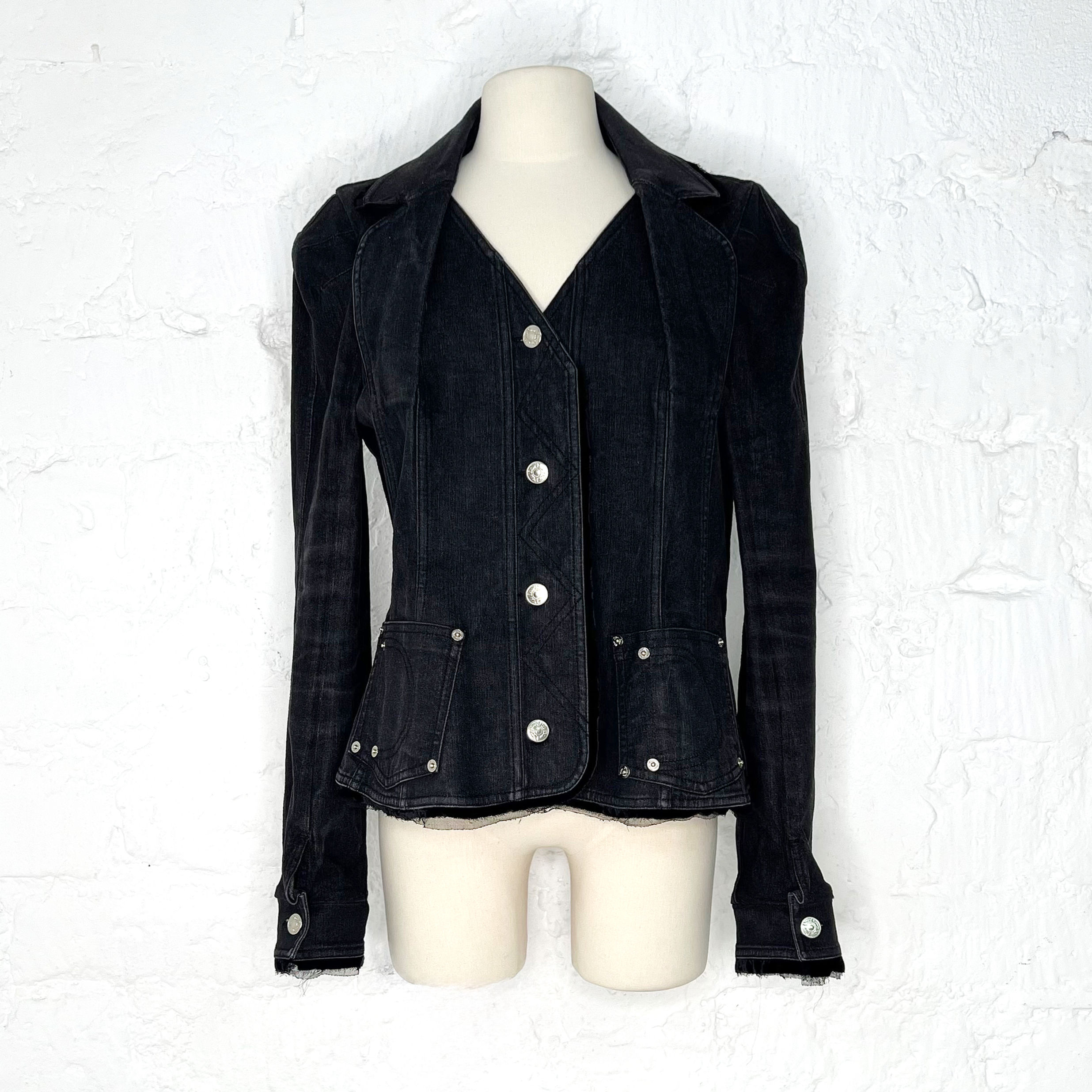 CHRISTIAN DIOR - Black suede bar jacket