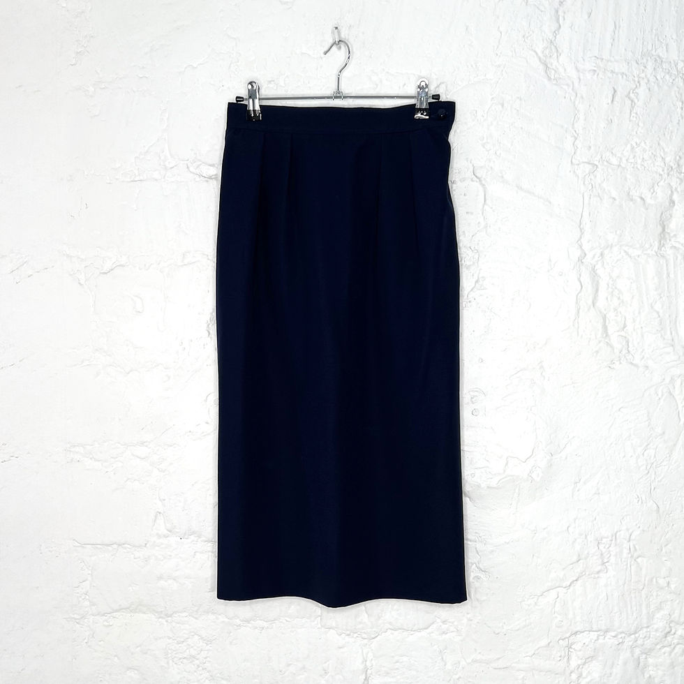 Thumbnail: COURRÈGES - Blue navy jacket and skirt set