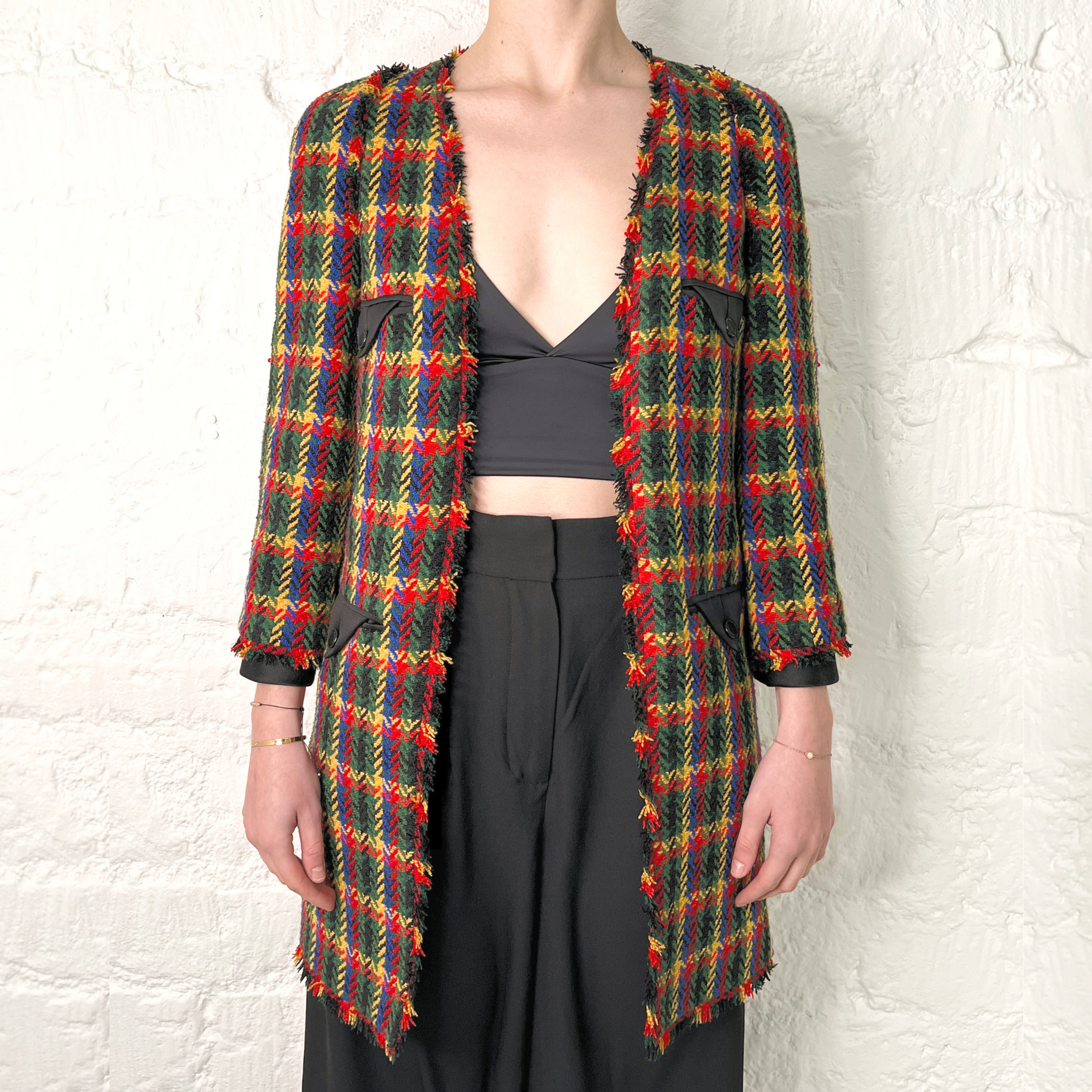 CHANEL - Colorful tweed long jacket