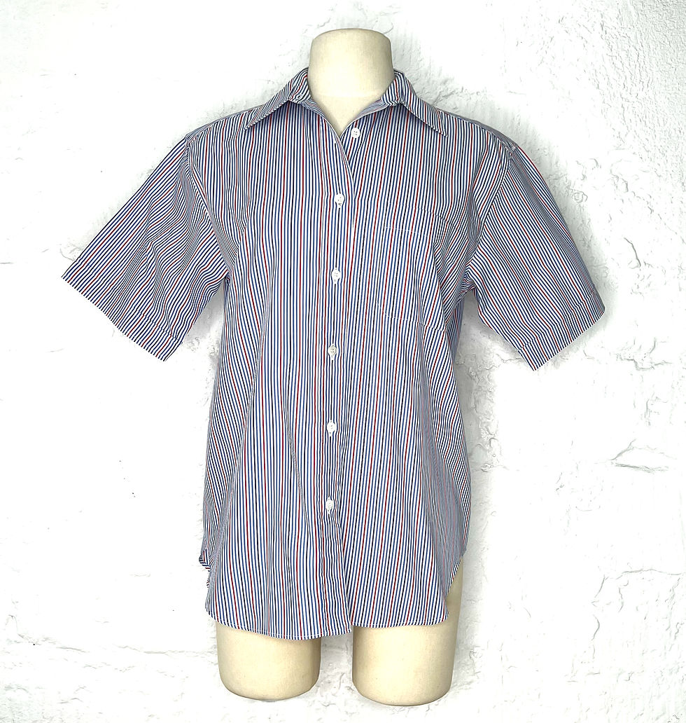 CÉLINE - Blue Shirt with Colorful stripes