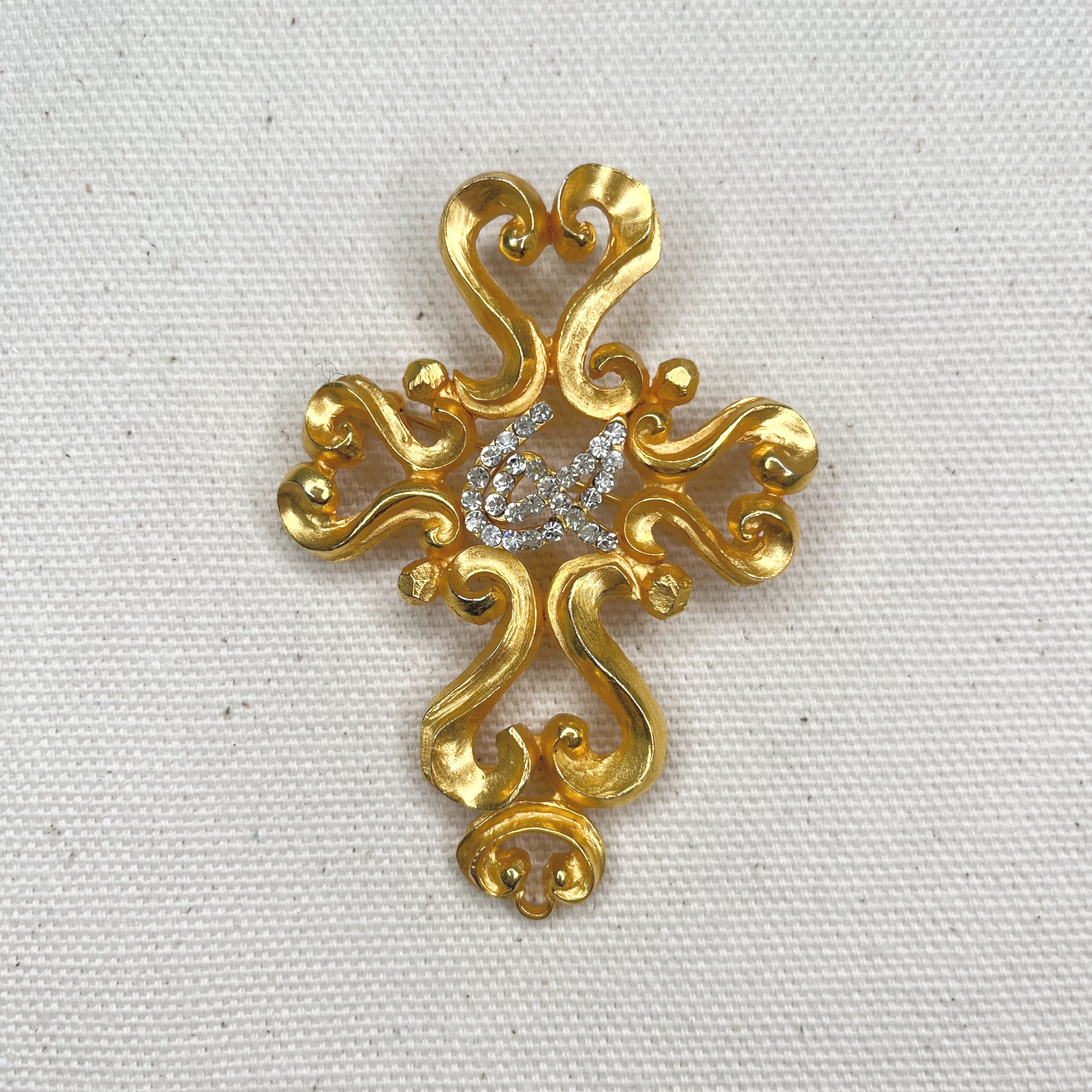 Christian LACROIX - Cross brooch