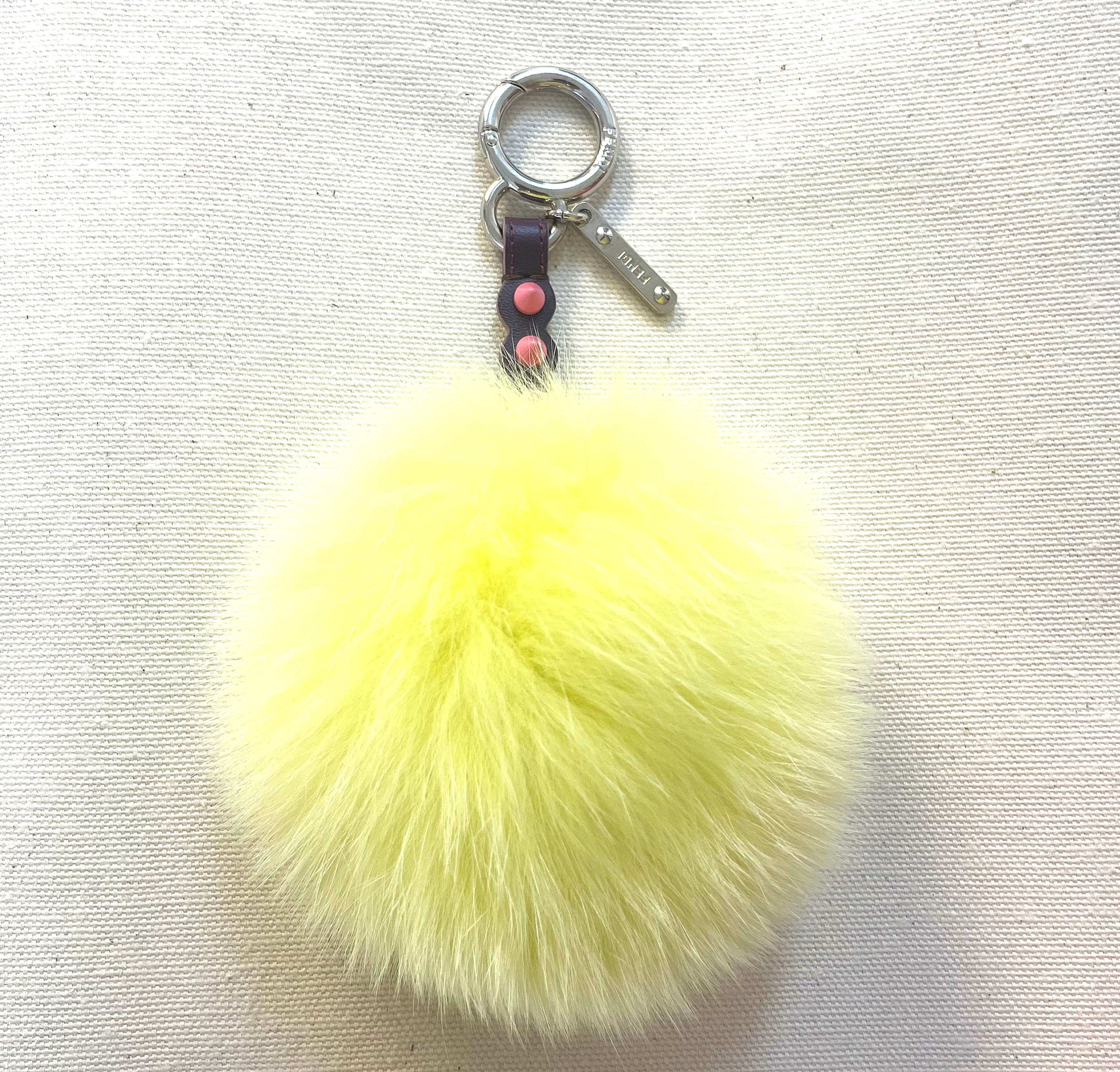 FENDI - Yellow Fur Key Chain