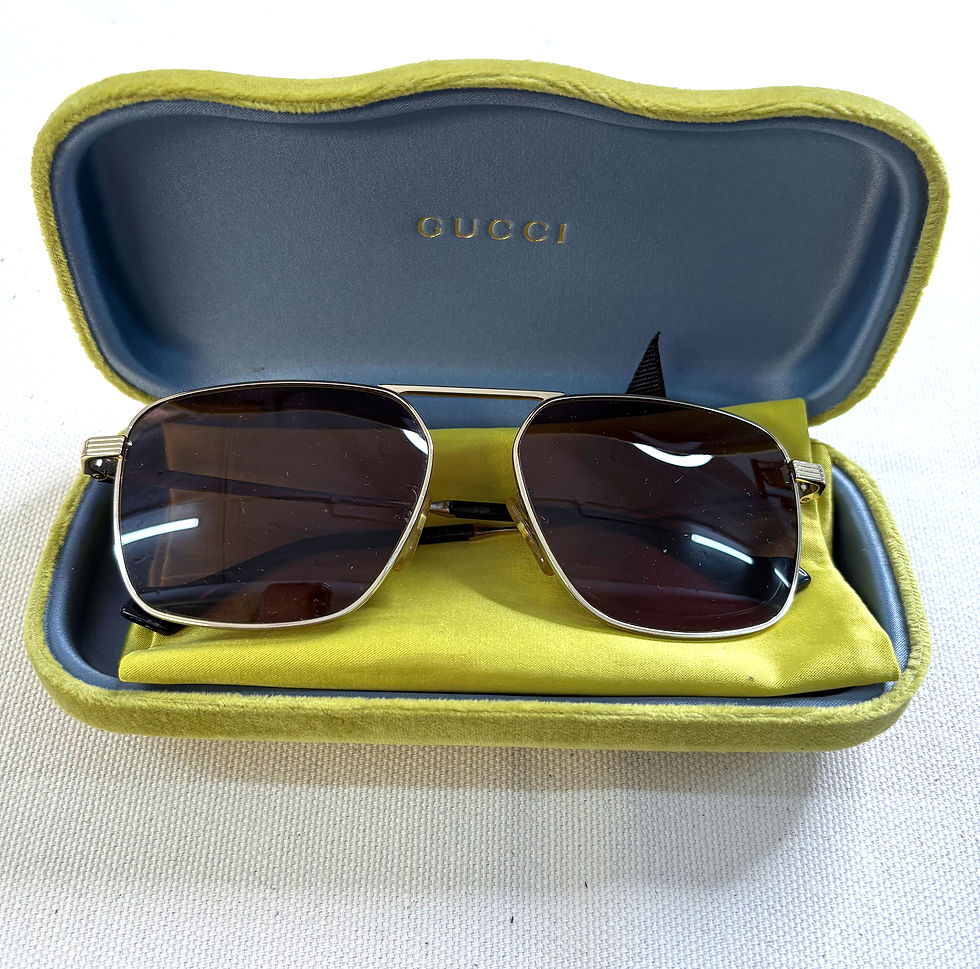 GUCCI - Brown and Gold Sunglasses