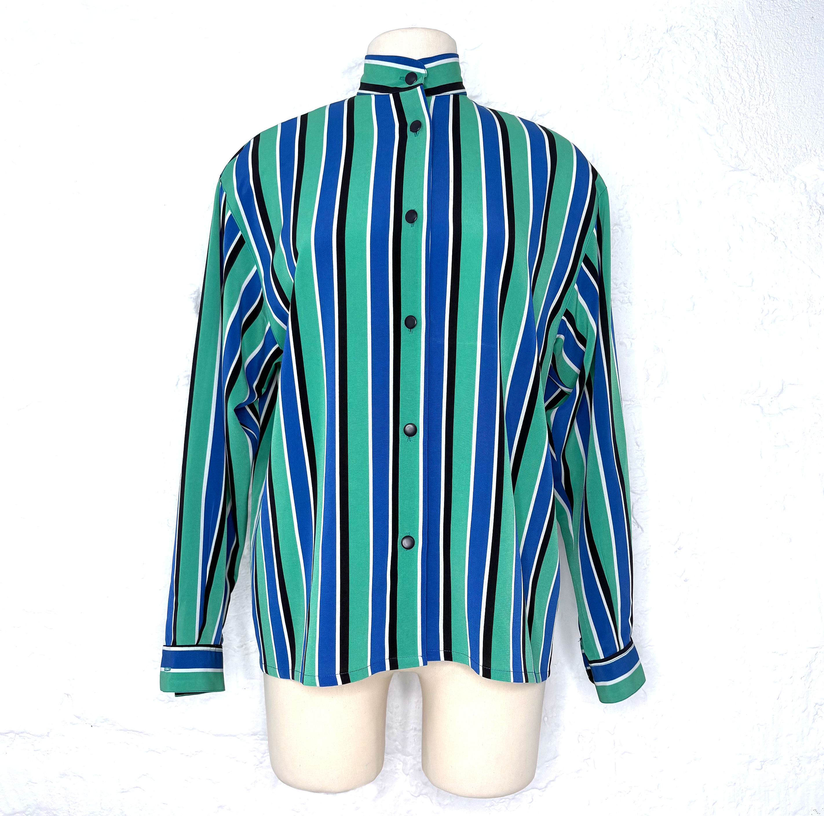 CHRISTIAN DIOR - Striped Blue Shirt