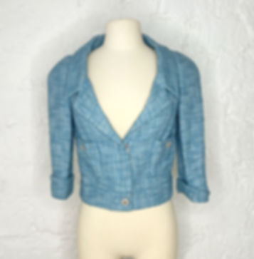 CHANEL - Short Light Blue Jacket