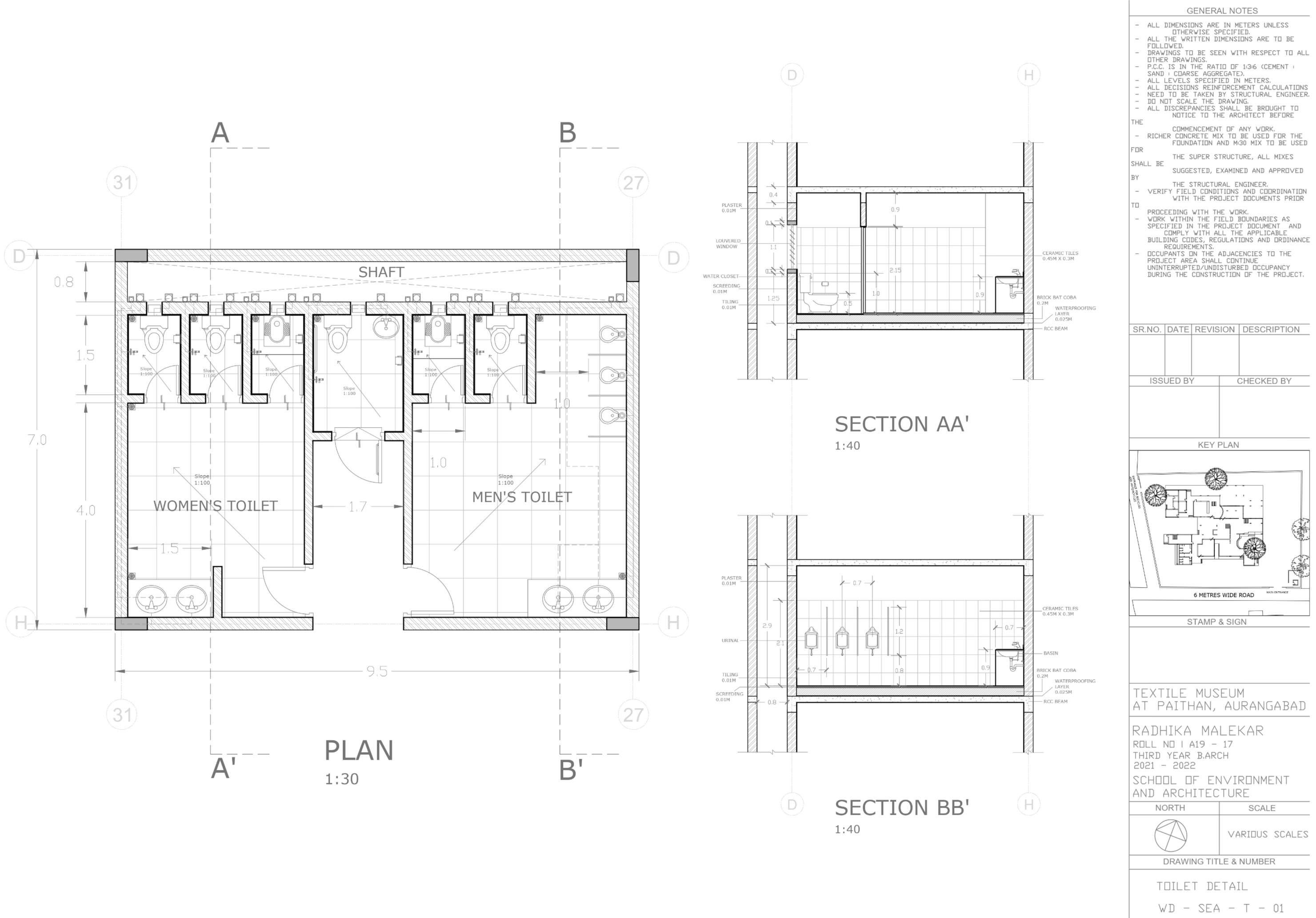Toilet Detail Sheet