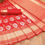 Thumbnail: RICH RED FLOWER SILK SAREE