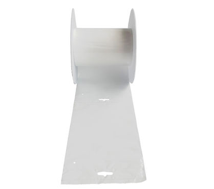 Single Euro slot retail display auto-bagging bag in clear film, front view for hanging hardware packs