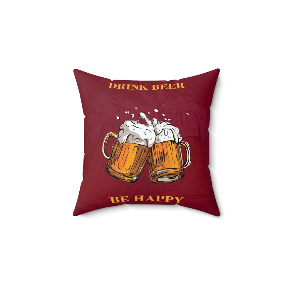 Thumbnail: Drink Beer Be Happy - Pillow