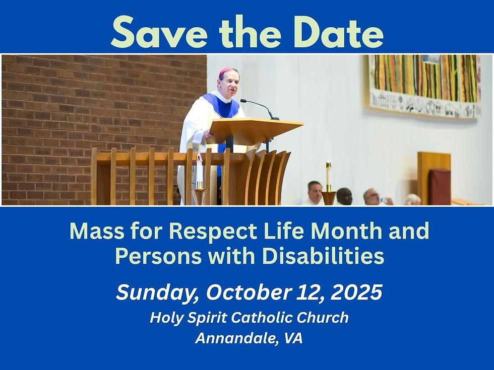 Mass for Respect Life Month and Persons with Disabilities