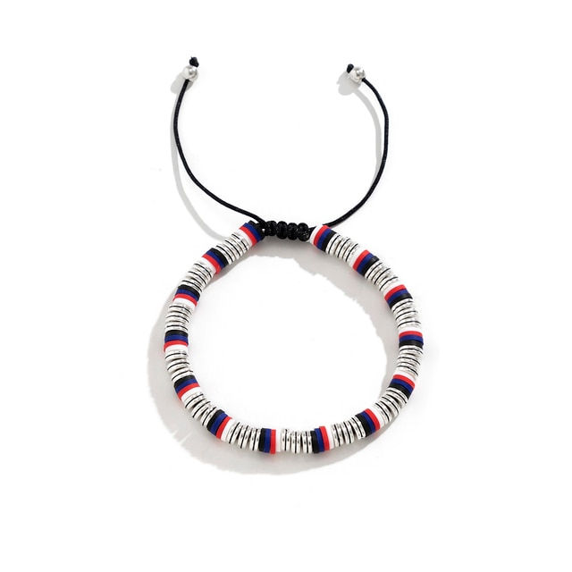 Thumbnail: IngeSight.Z White Black Color Soft Clay Beads Choker Necklaces for Women Men