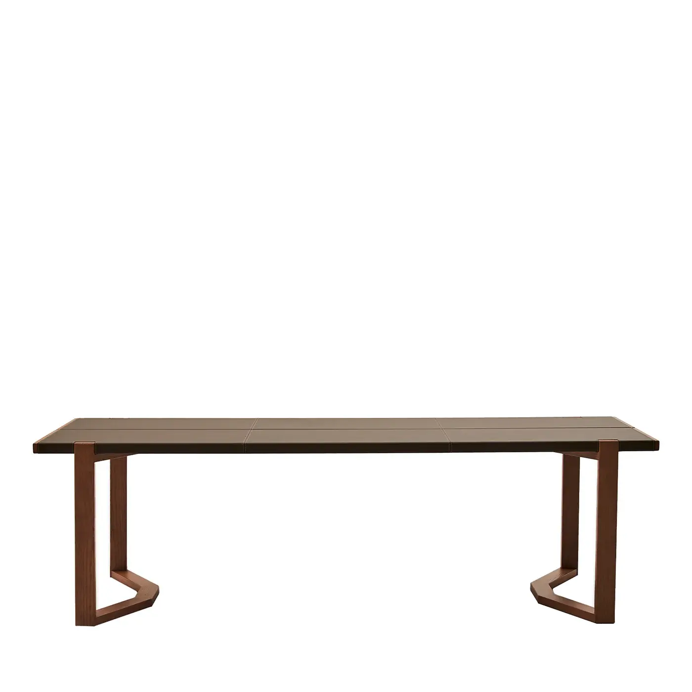 Akira Leather & Walnut Table