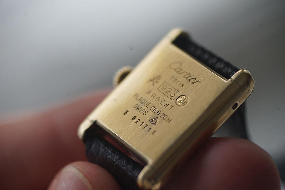 Thumbnail: Cartier Must De Tank Vermeil | Lapiz Lazuli | Med boks | 1981 | I god stand