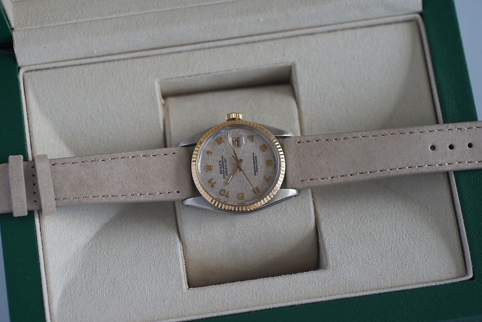 Thumbnail: Rolex Datejust 36mm Ref. 16013 | Sjelden Beige Jubileumsskive | 1984