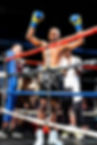 Michael Osumah in the boxing ring.