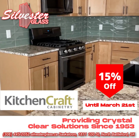 15% Off KitchenCraft Cabinetry Until March 21st!*