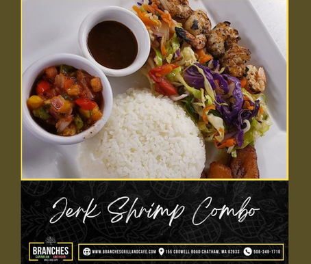 Dive into Flavor Paradise with Our Jerk Shrimp Combo